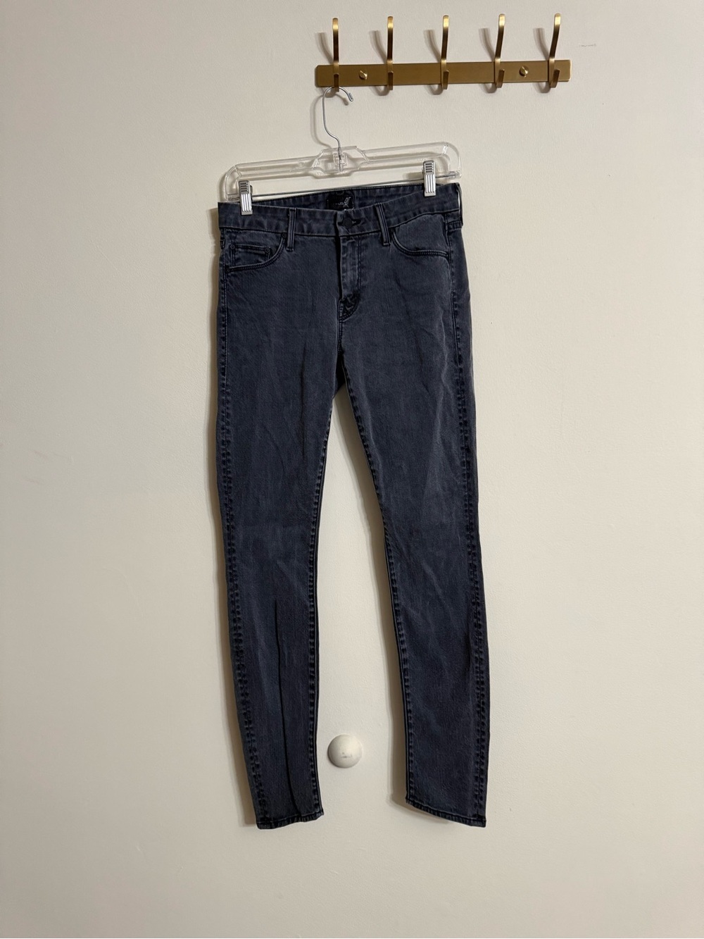 Mother Jeans Women's Size 28 The Looker Ankle Lies And Shadows Black Wash
